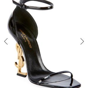Saint Laurent & YSL square toe high heel sandals